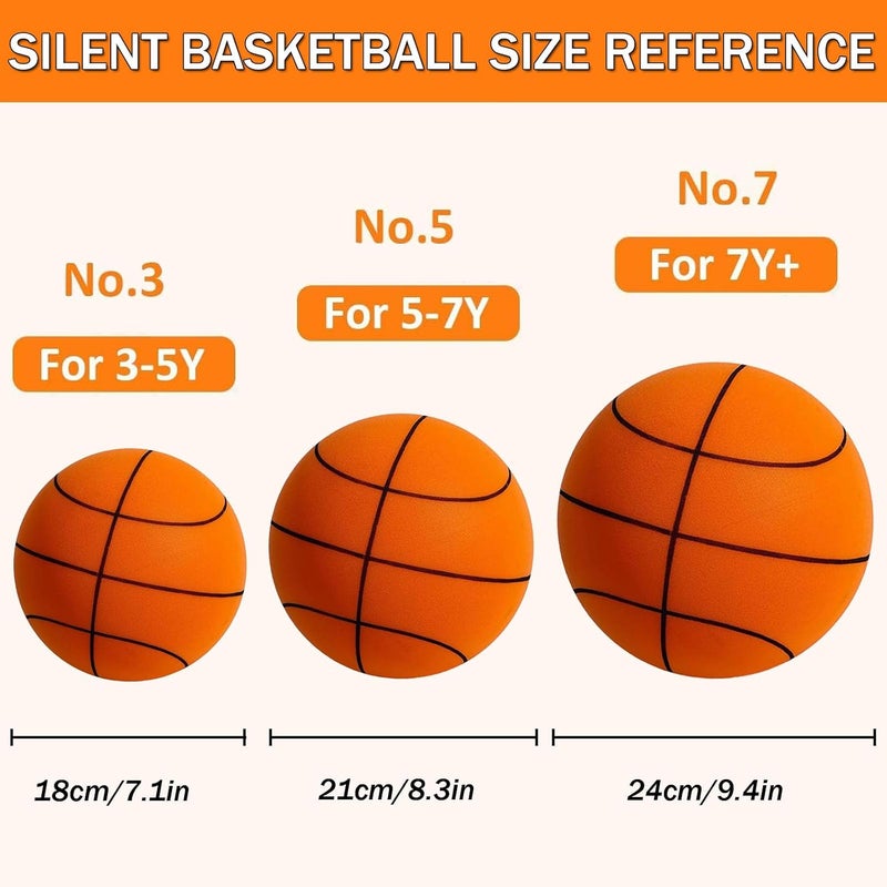 ensthee Silent Basketball Size 7, Upgrade Dribble Dream Silent Basketball, Foam Indoor Ball for Quiet Dribbling and Indoor Training, Real Feel Higher Bounce Quieter (9.4 in) - Image 3